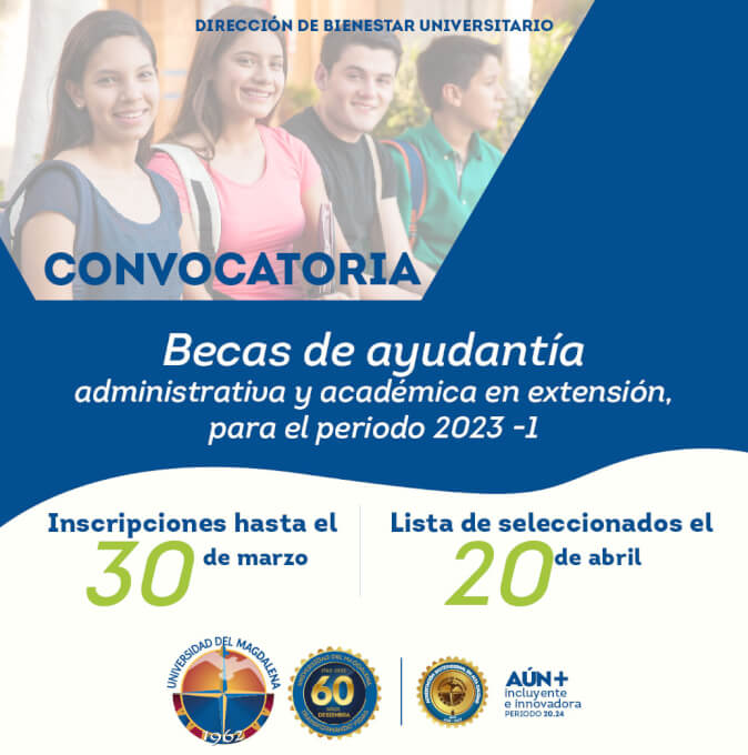 Abierta convocatoria Becas de Ayudantías Administrativa y Académica en Extensión.