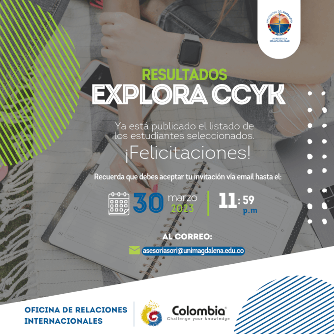 Los siguientes estudiantes realizarán su movilidad nacional el siguiente semestre 2023-02.