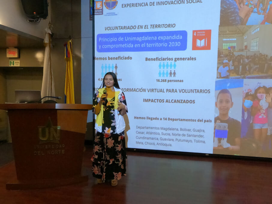 Lina Montero Yepes, coordinadora del voluntariado universitario de esta Casa de Estudios Superiores.
