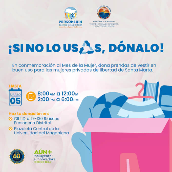 Donación de prendas de vestir femeninas en buen estado