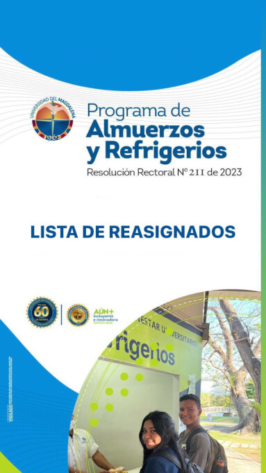 Listado de reasignación para el programa de Almuerzos y Refrigerios Gratuitos. 2023-I