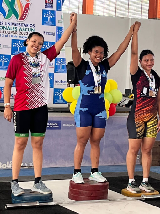 Shirlenis Paola Plazas González, logró las tres medallas de oro para UNIMAGDALENA.