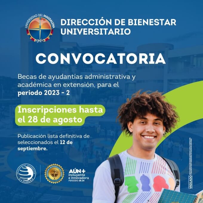 Abierta convocatoria Becas de Ayudantías Administrativa y Académica en Extensión.