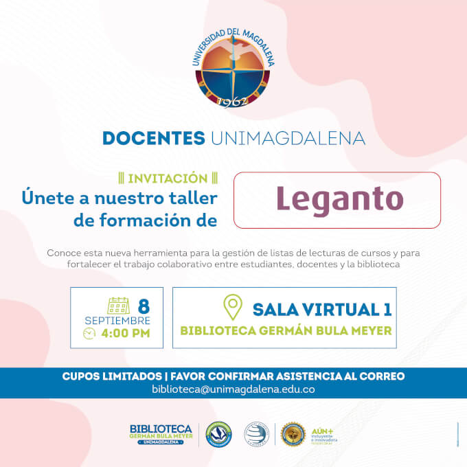 Invitación Taller de Formación de LEGANTO