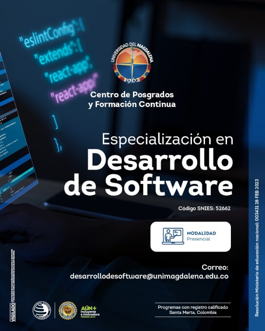 Inicia proceso de inscripciones período 2024-I, Especialización en Desarrollo de Software
