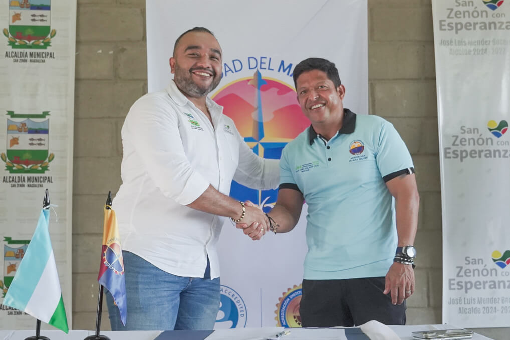: La alianza quedó sellada entre el Rector Pablo Vera Salazar y el alcalde de San Zenón José Méndez, lo que garantizará que más jóvenes tengan acceso a la educación superior.