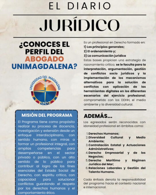Periódico del programa de Derecho.