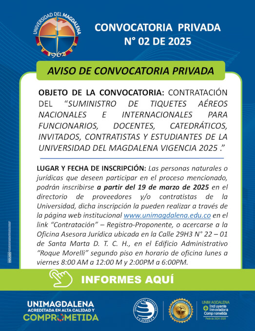 Convocatoria Privada N° 02 de 2025