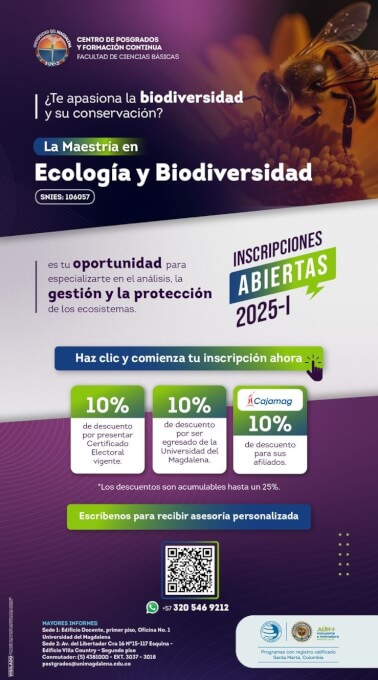 Inscripciones abiertas para la Maestría en Ecología y Biodiversidad