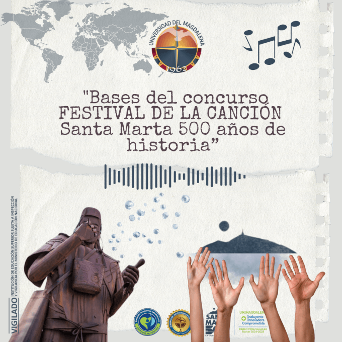 Bases del concurso FESTIVAL DE LA CANCIÓN Santa Marta 500 años de historia