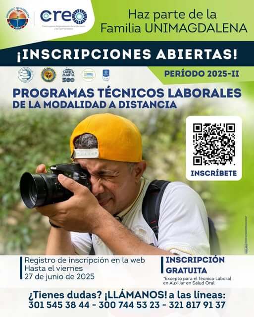 Ya están abiertas las inscripciones para el CREO Unimagdalena 2025-II