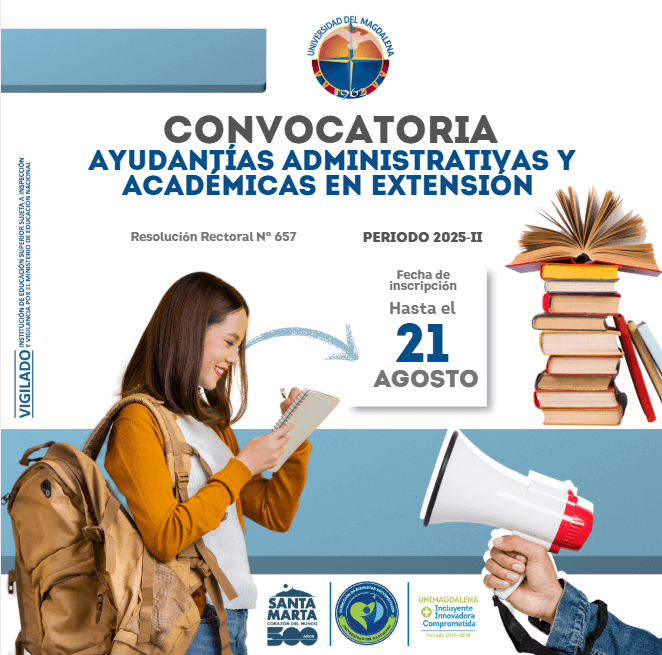 CONVOCATORIA AYUDANTÍAS ADMINISTRATIVAS Y ACADÉMICAS EN EXTENSIÓN