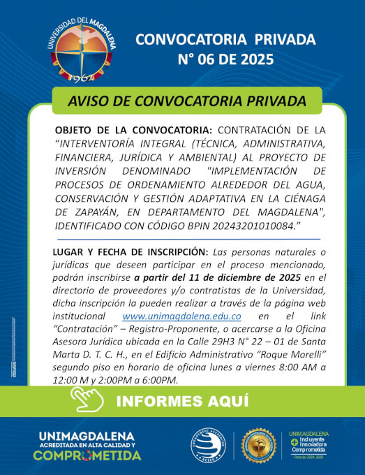 Convocatoria Privada N° 06 de 2025