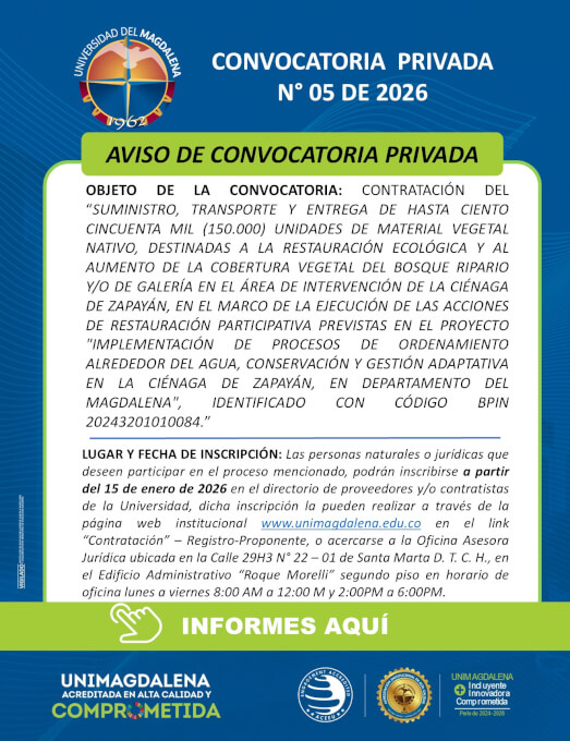 Convocatoria Privada N° 05 de 2026