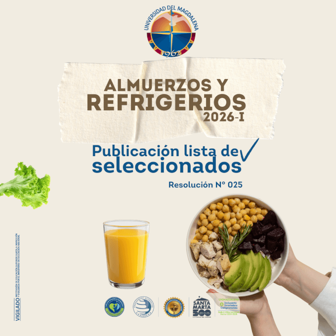 Lista seleccionados programa de Almuerzos y Refrigerios.