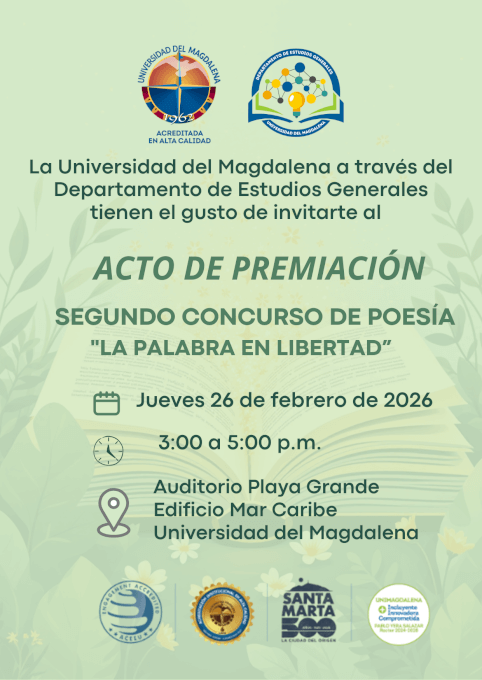 ACTO DE PREMIACIÓN. Segundo Concurso de Poesía
“La palabra en libertad”