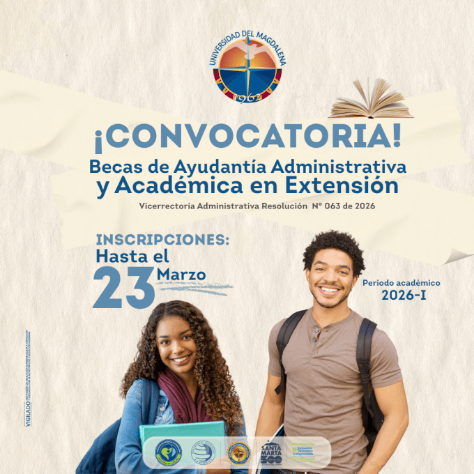 convocatoria en Ayudantías Administrativas y Académicas en Extensión, para el periodo 2026 - I.