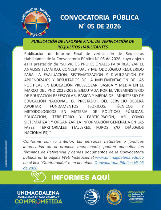 Convocatoria Pública N° 05 De 2026