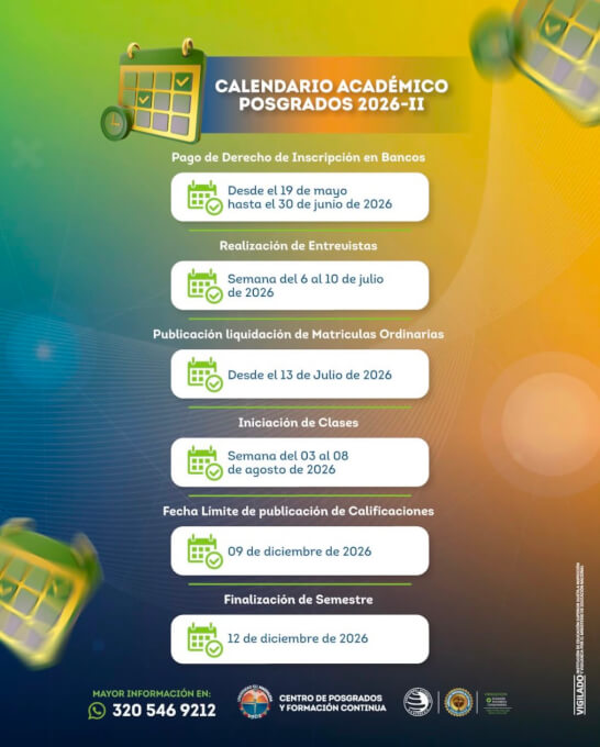 Calendario Académico 2026-ll