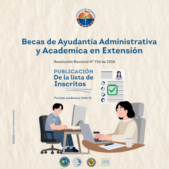 LISTA DE INSCRITOS AYUDANTÍAS ADMINISTRATIVAS Y ACADÉMICAS EN EXTENSIÓN