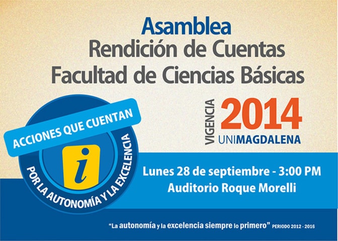 Anuncio rendición de cuentas facultad de ciencias básicas