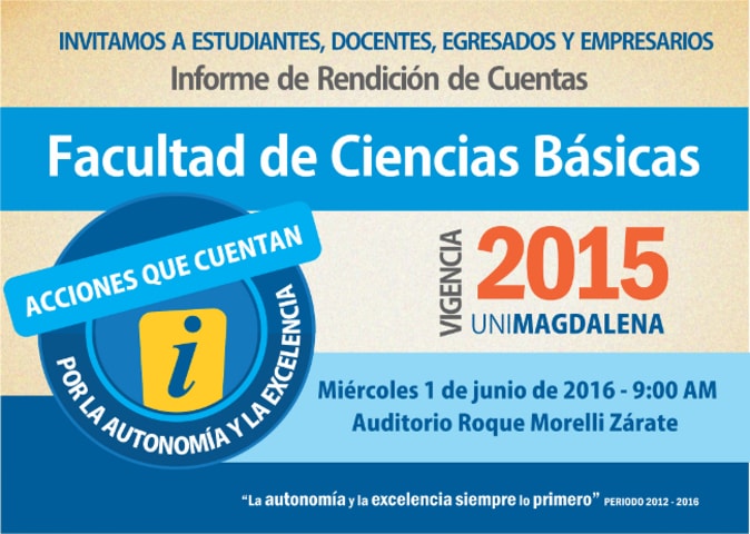 Anuncio rendición de cuentas facultad de ciencias básicas