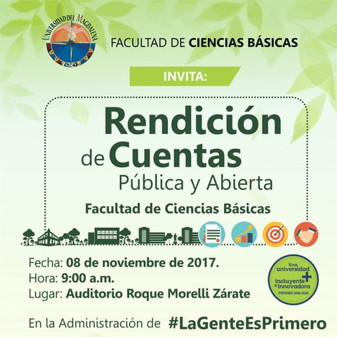 Imagen alusiva de rendición de cuentas facultad de ciencias básicas