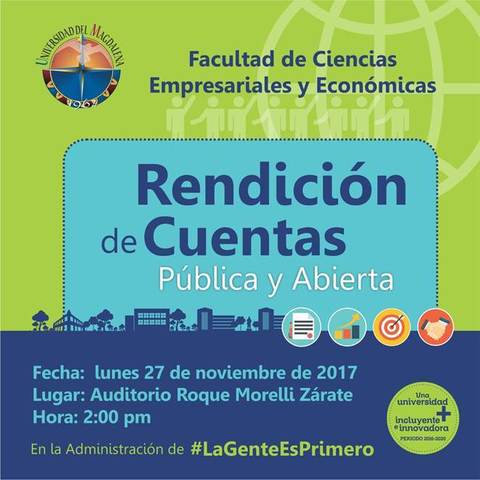 Imagen alusiva de rendición de cuentas facultad de ciencias empresariales y económicas