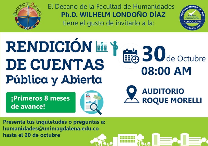 Anuncio rendición de cuentas facultad de humanidades