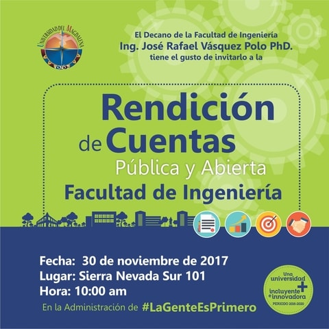 Imagen alusiva de rendición de cuentas facultad de ingeniería