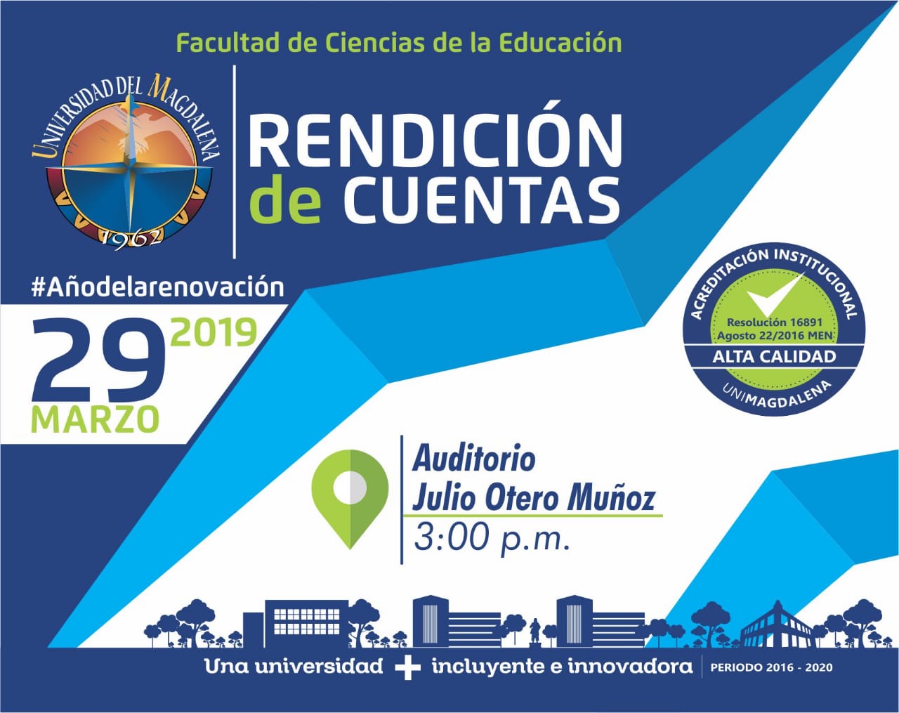 Portada de rendición de cuentas 2019
