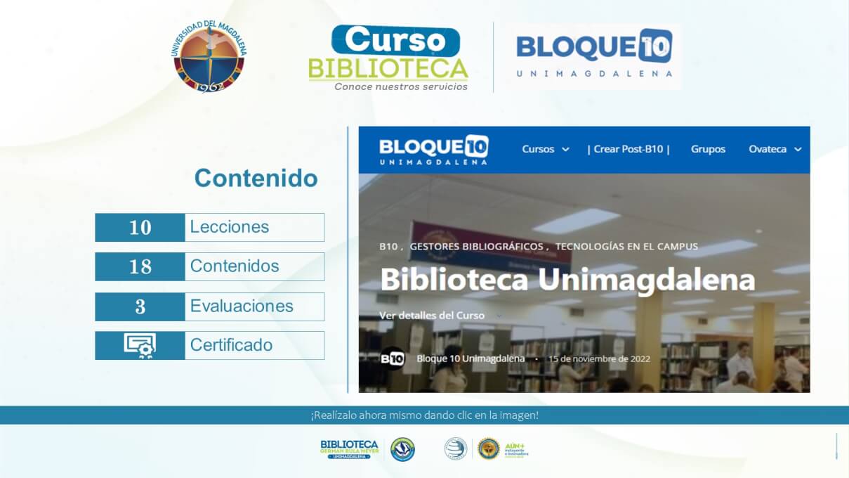Curso Biblioteca | B10