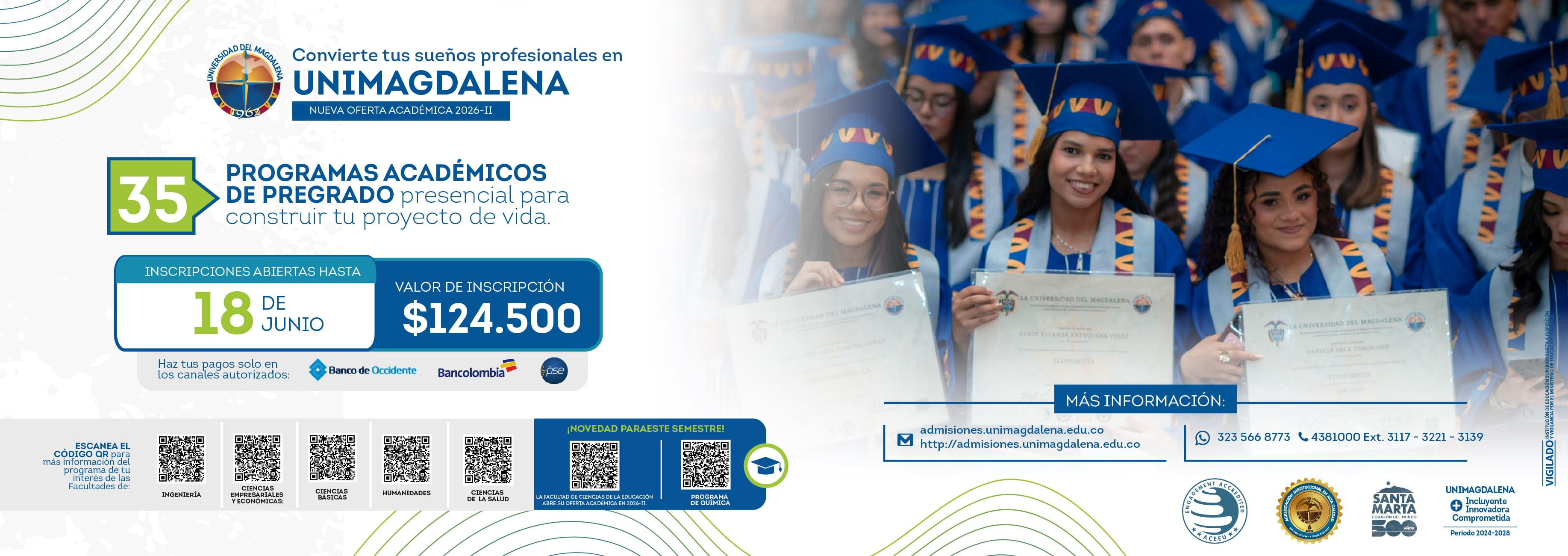 Inscripciones abiertas de Pregrado Presencial