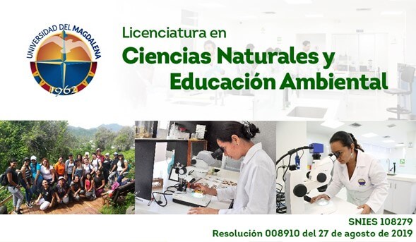 Banner de la licenciatura en ciencias naturales y  educación ambiental