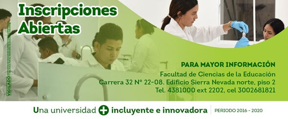 Banner inscripciones abiertas de la licenciatura en ciencias naturales y educación ambiental