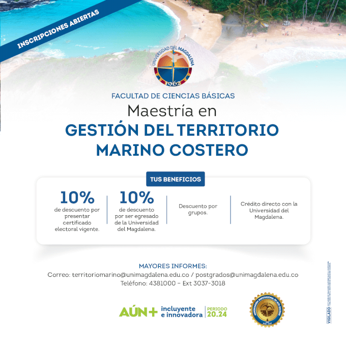 INSCRIPCIONES ABIERTAS MAESTRIA EN GESTION DEL TERRITORIO MARINO COSTERO