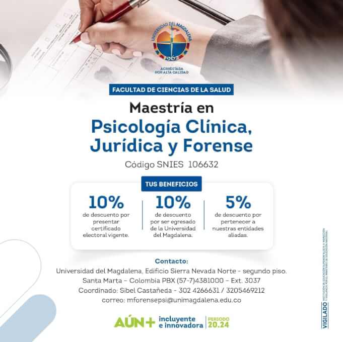 Banner Maestría en Psicología clínica, Jurídica y Forense