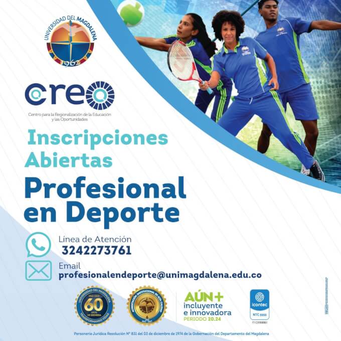 Inscripciones abiertas 
Profesional en Deporte