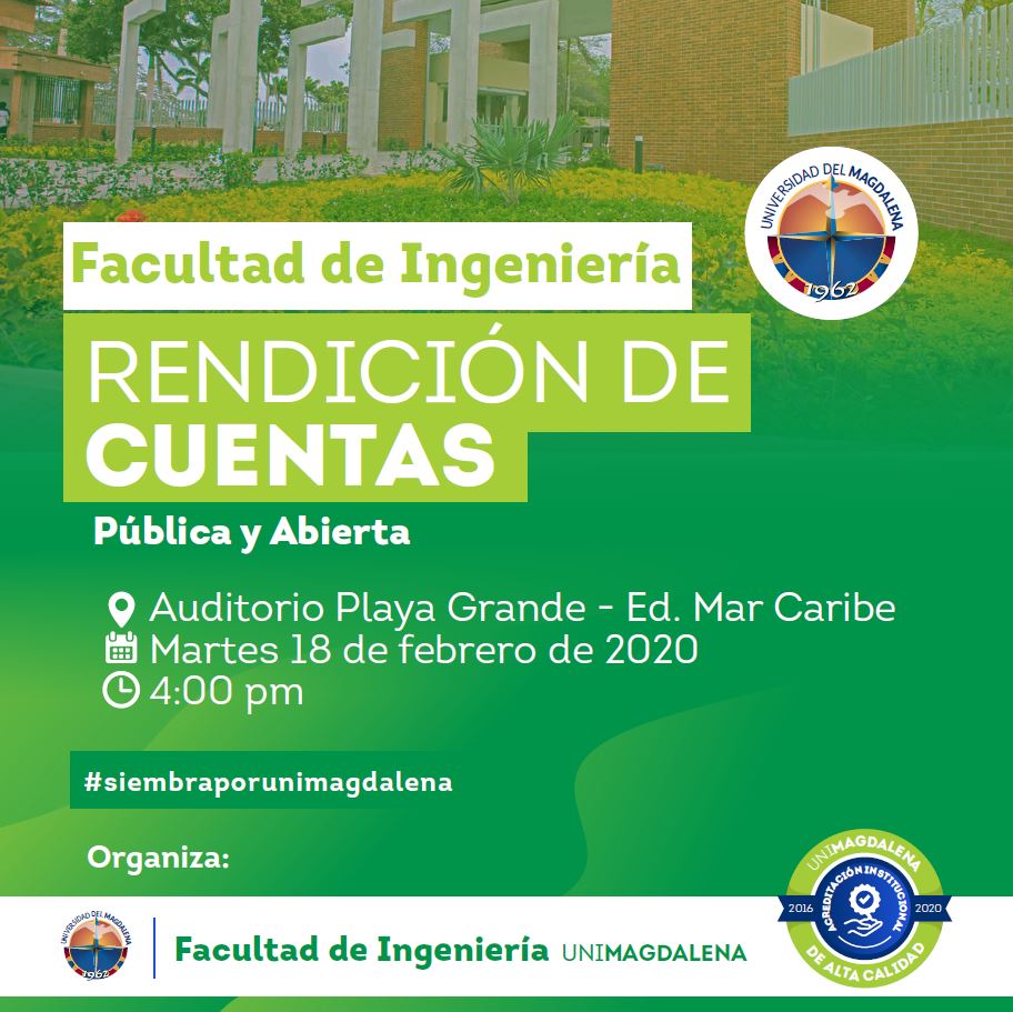 Portada de rendición de cuentas 2019