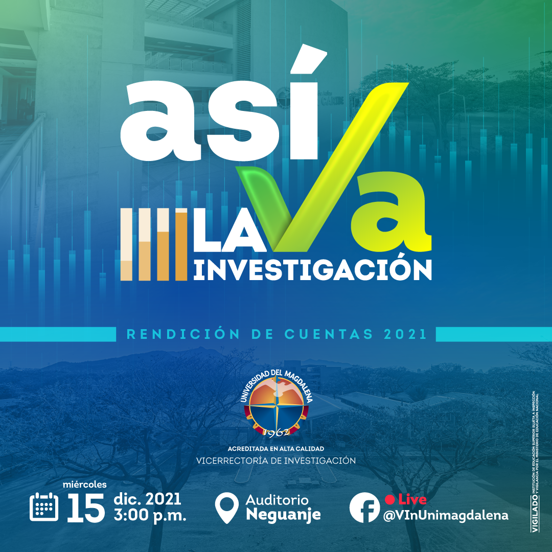 Anuncio de rendición de cuentas de vicerrectoría de investigación 2021