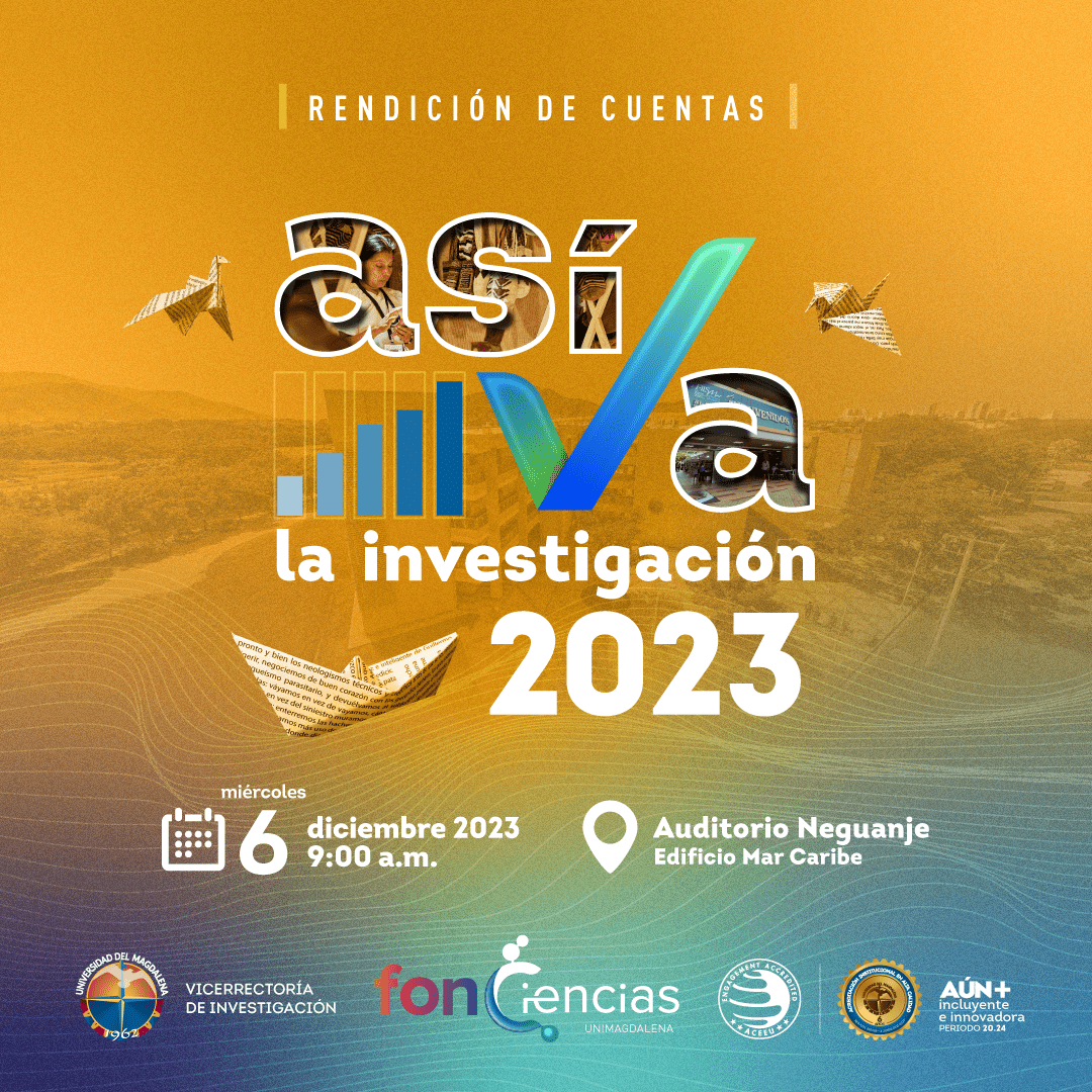 Anuncio de rendición de cuentas de vicerrectoría de investigación 2023